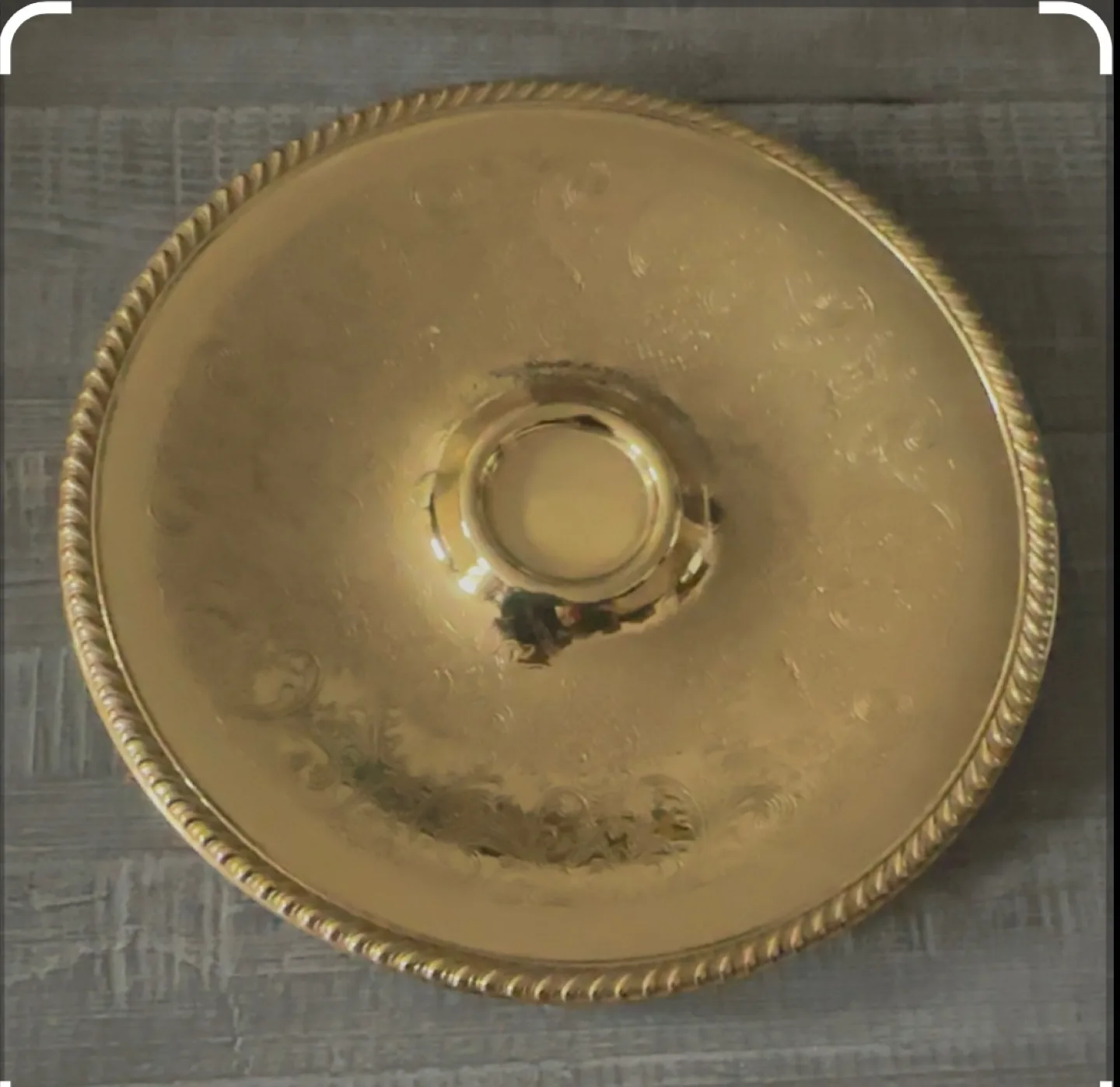 New Vintage gold serving plate. image indicator(2)