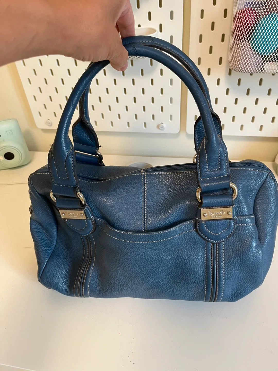 Tignanello Blue Leather Handbag image indicator(4)