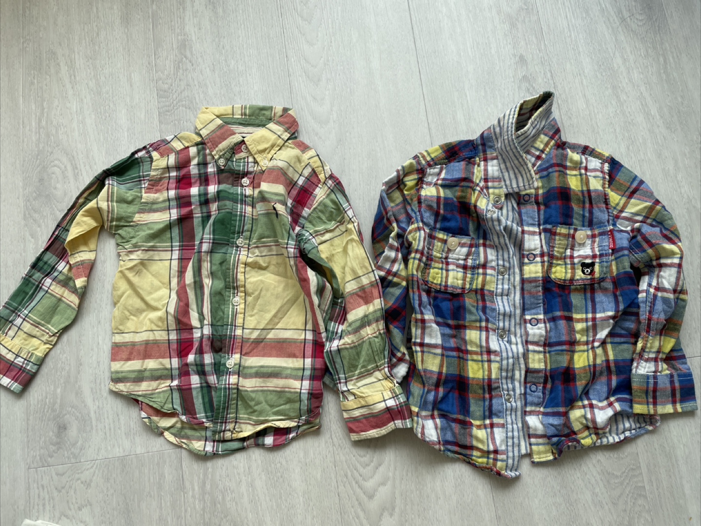 2T plaid shirts