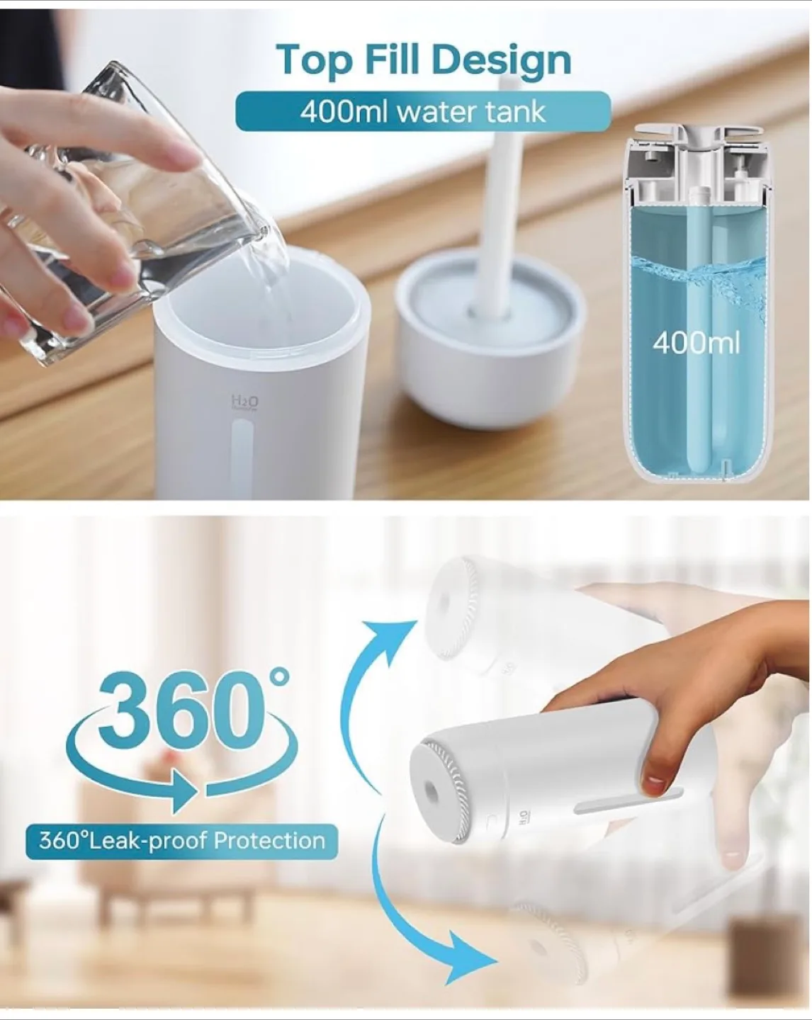 Mini Portable Humidifier - White image indicator(6)