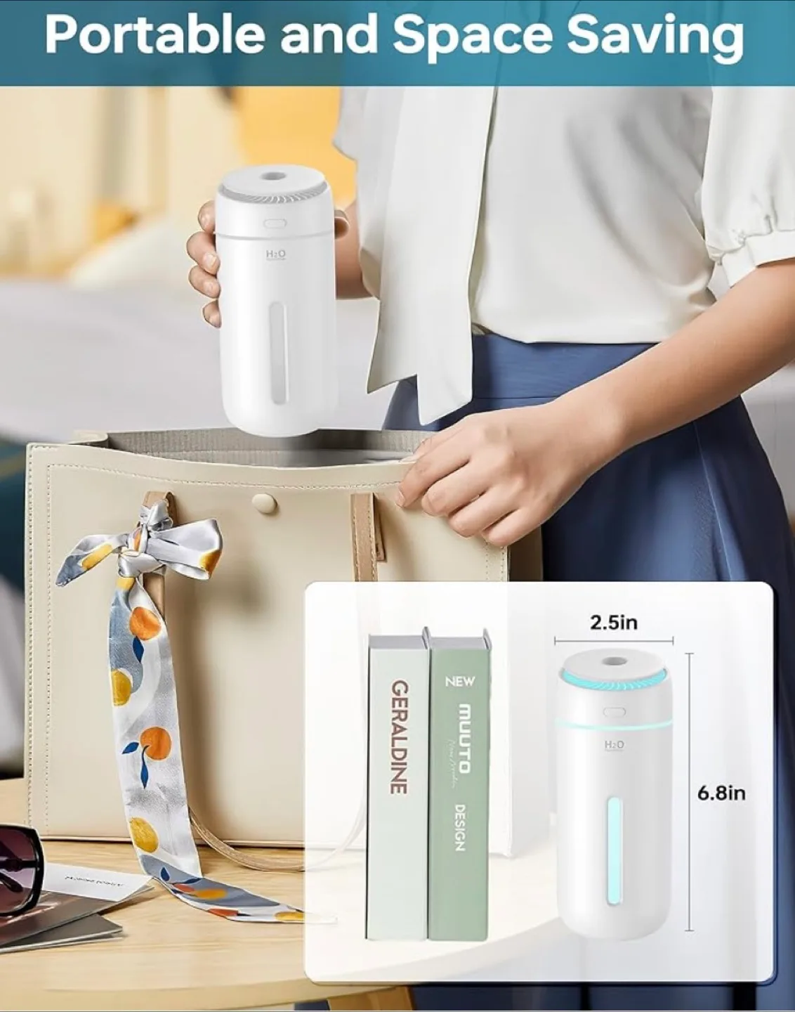 Mini Portable Humidifier - White image indicator(2)