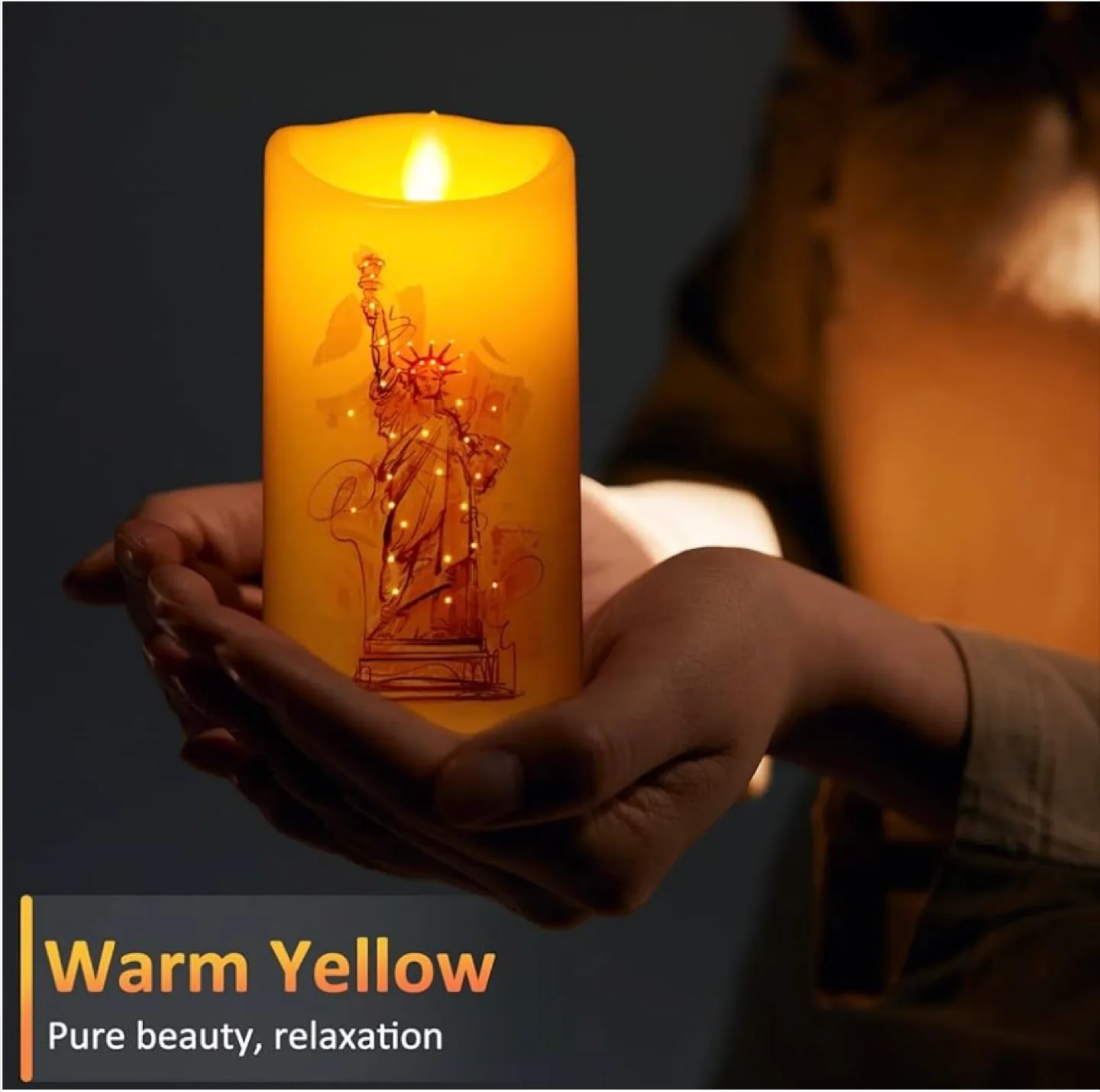 Carabmer Flameless Fiber Optic Candle image indicator(2)