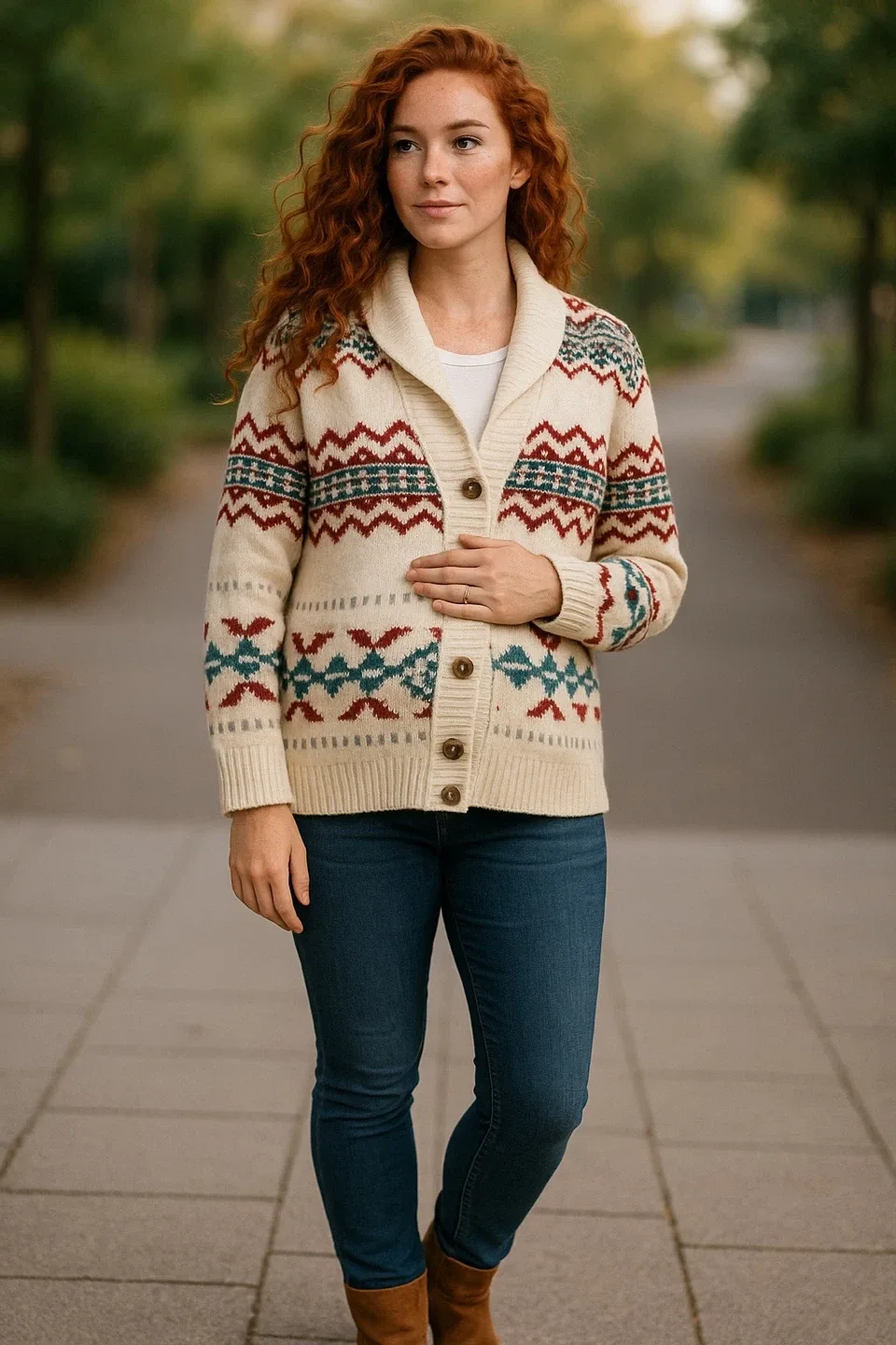 Joe Fresh Fair Isle Cardigan - Size 1X thumbnail