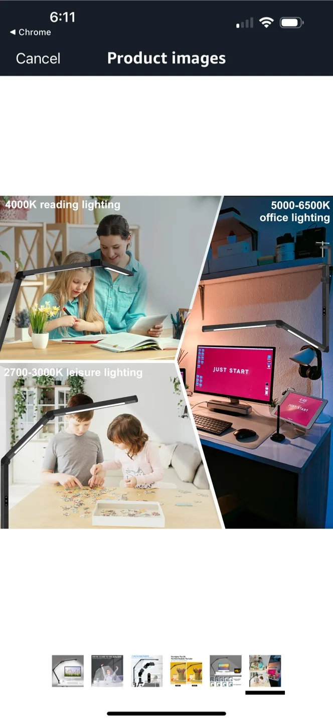 LED Architect Desk Lamp - Adjustable Swing Arm image indicator(4)