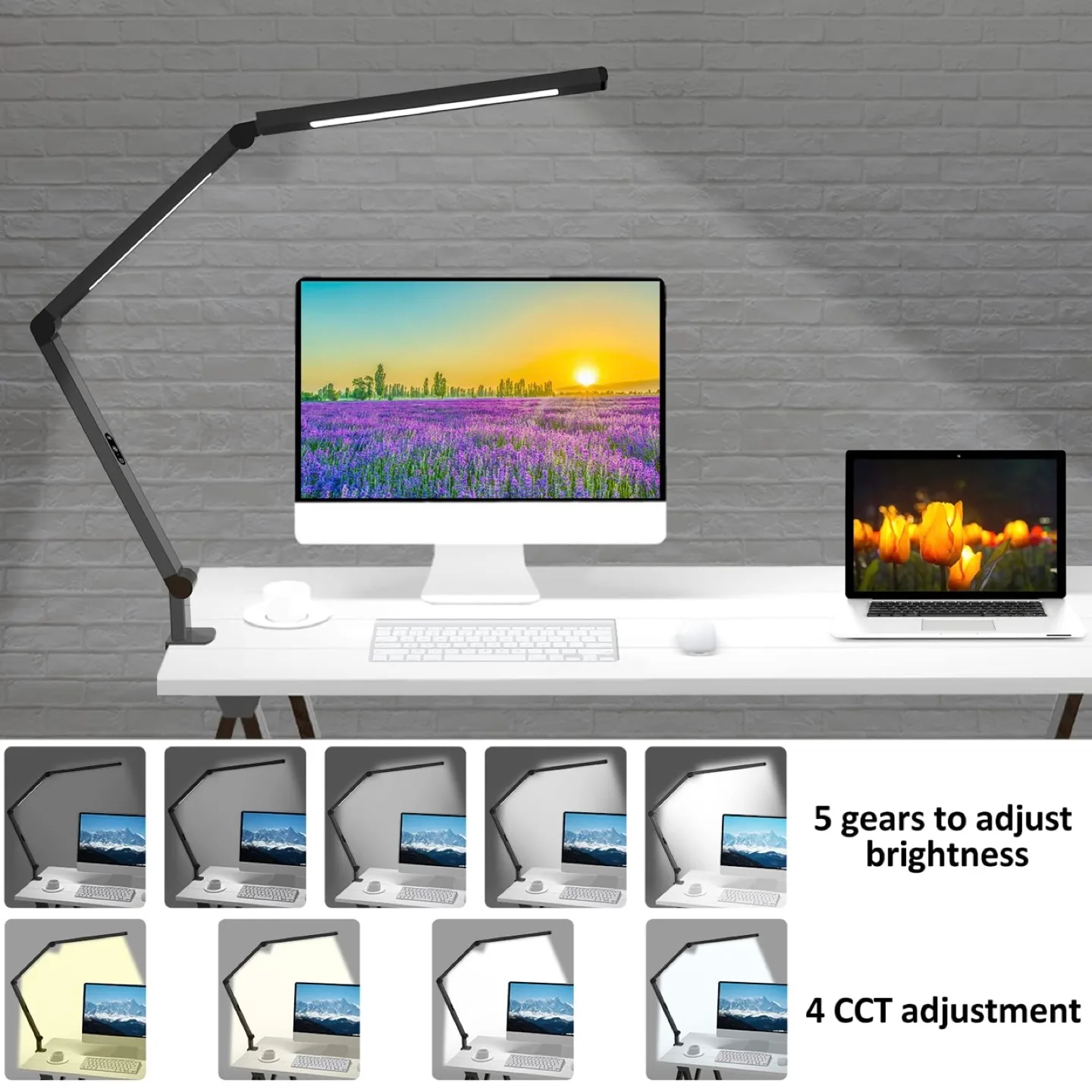 LED Architect Desk Lamp - Adjustable Swing Arm image indicator(3)