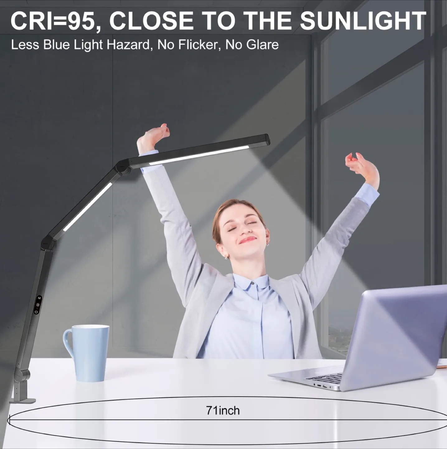 LED Architect Desk Lamp - Adjustable Swing Arm image indicator(2)