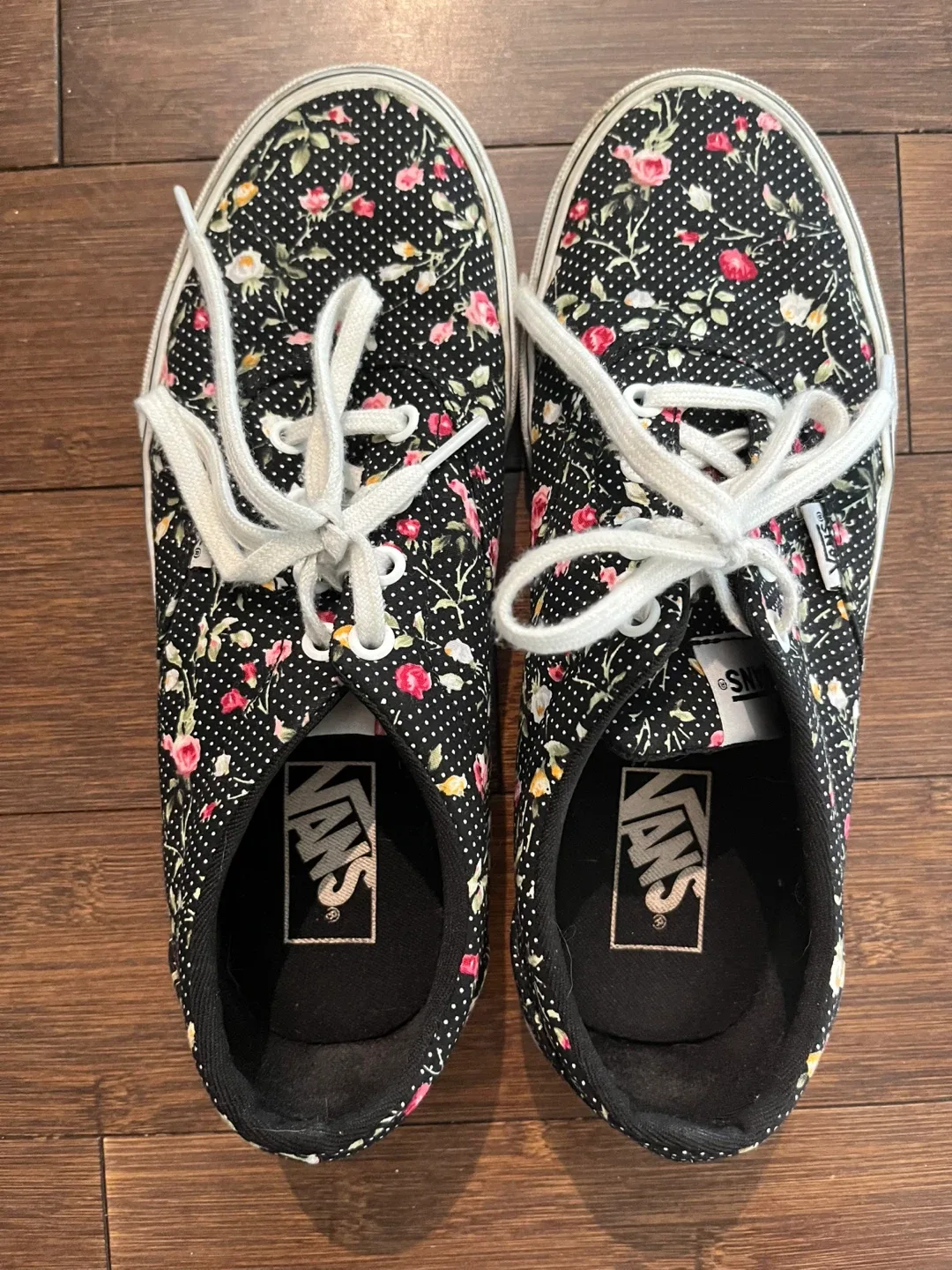 Vans Floral Print Sneakers - Women's Size 8 thumbnail