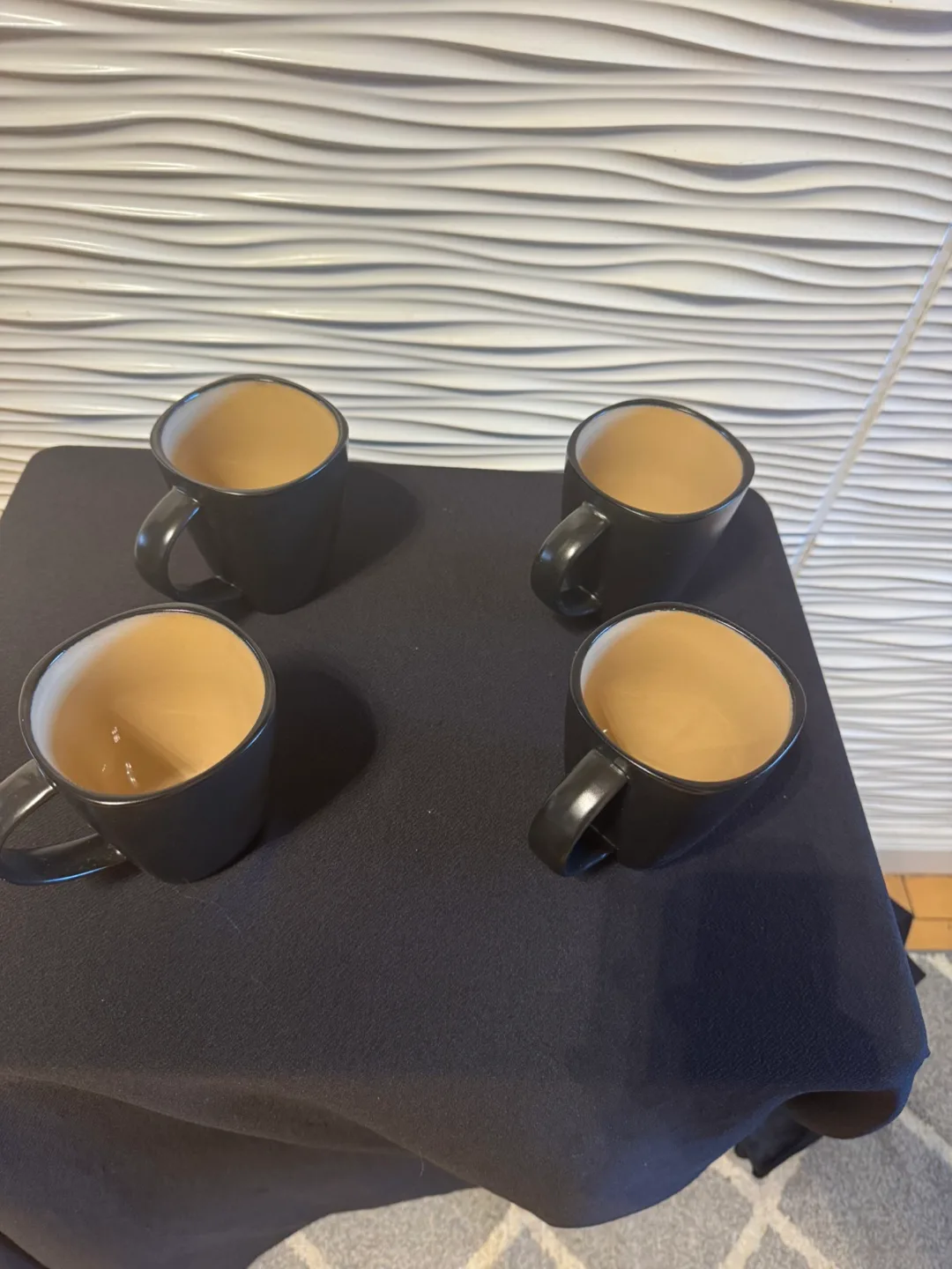 Set of 4 Black Coffee Mugs image indicator(2)