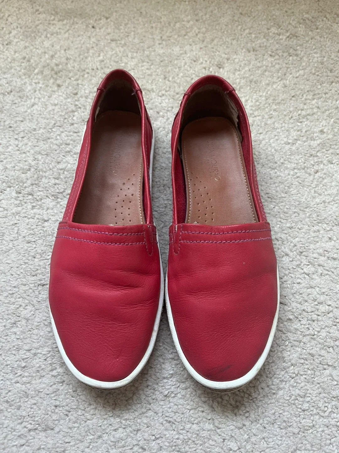 Pink Genuine Leather Loafers - Size 7 (fits large) thumbnail