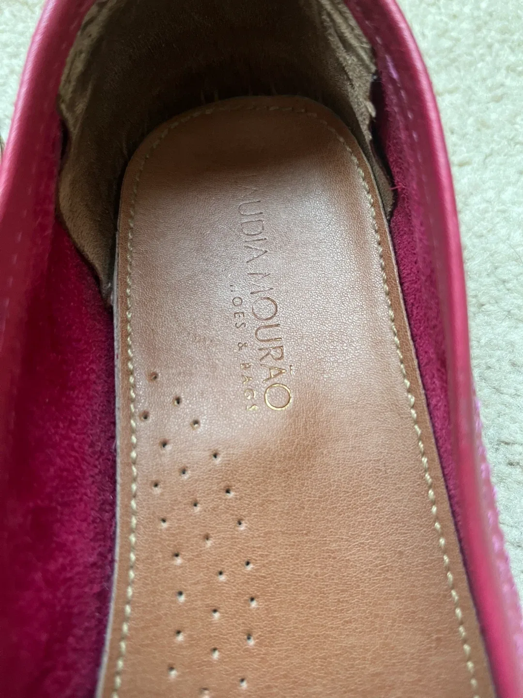 Pink Genuine Leather Loafers - Size 7 (fits large) image indicator(2)