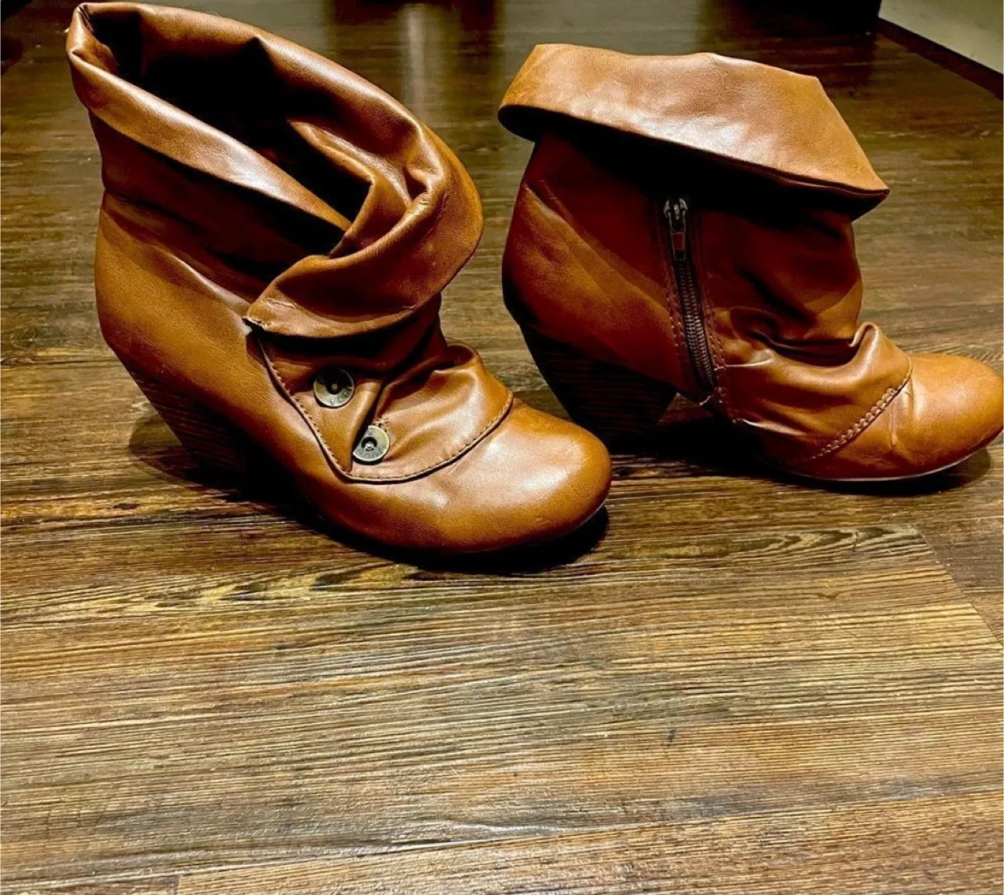 Blowfish Brown Ankle Booties - Size 8 image indicator(9)
