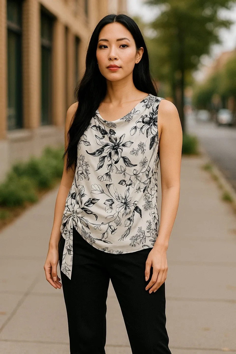 Lily Morgan Floral Tank Top - Size 2X thumbnail