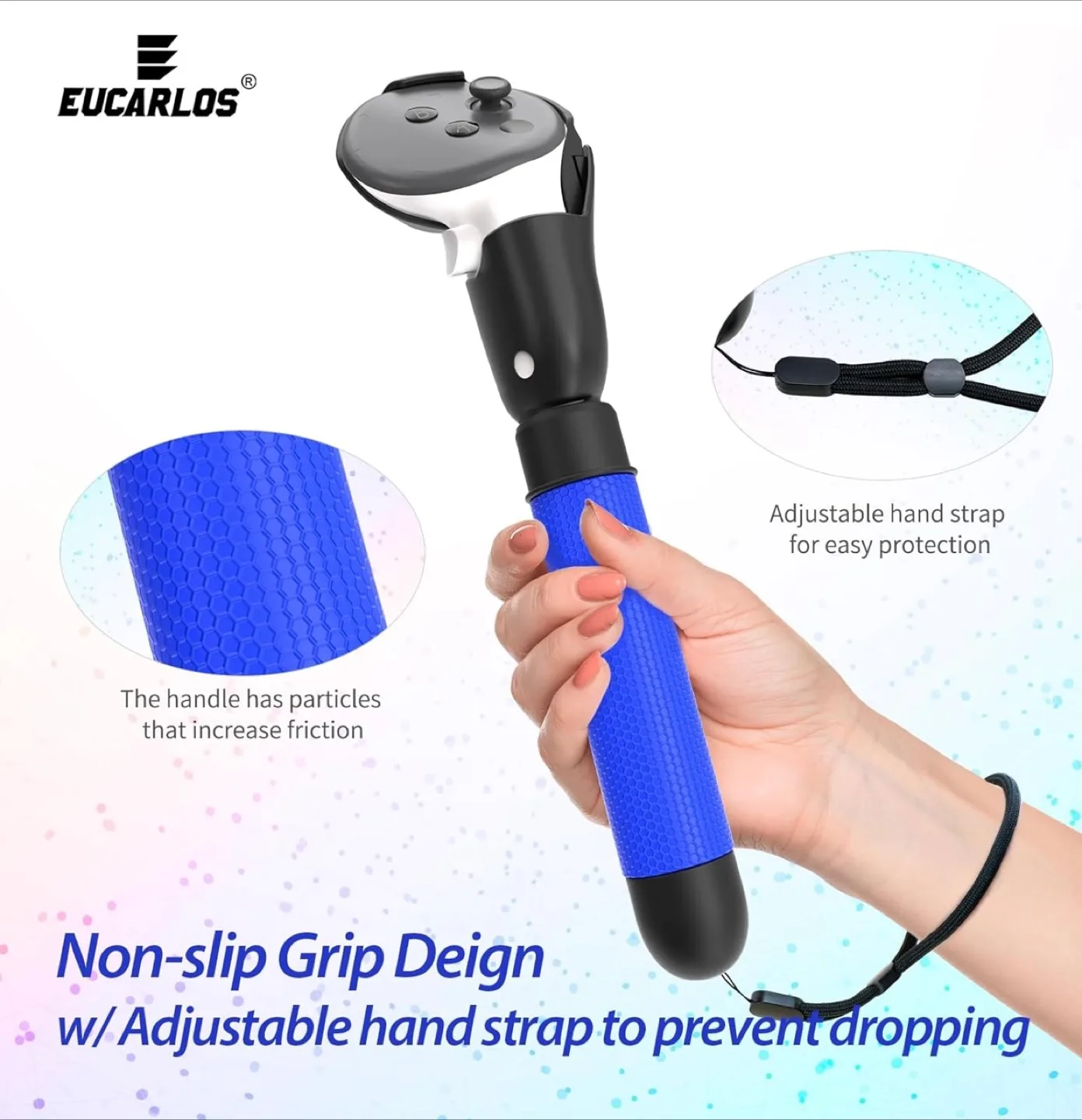 EUCARLOS VR Game Handle Extension Grips image indicator(4)