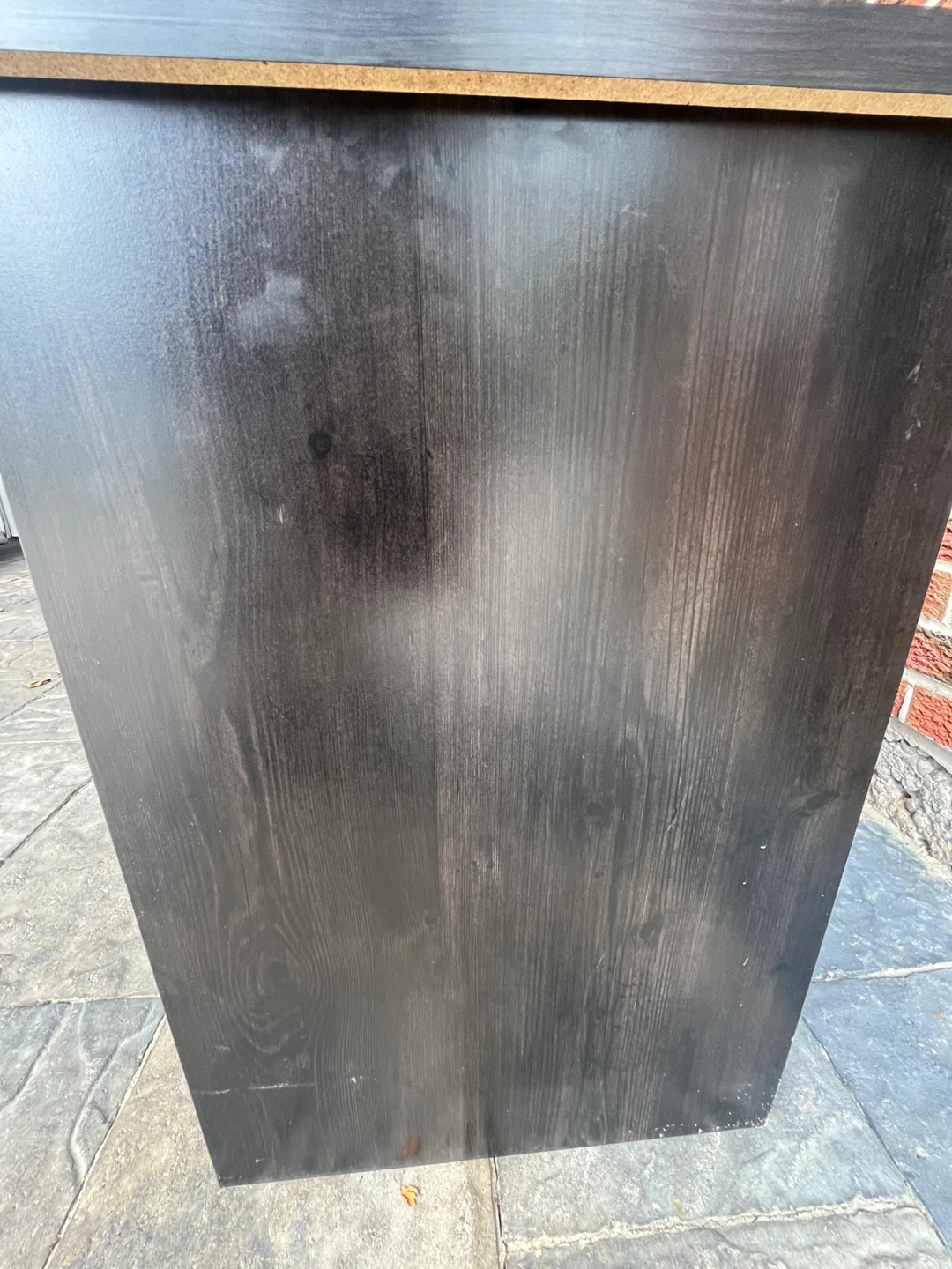 Dark Wood Nightstand with Drawers - photo 4