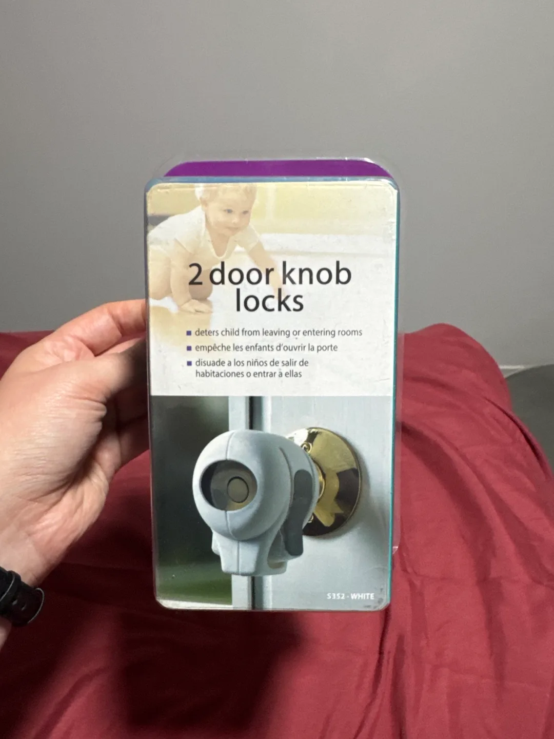 KidCo 2 Door Knob Locks, White thumbnail