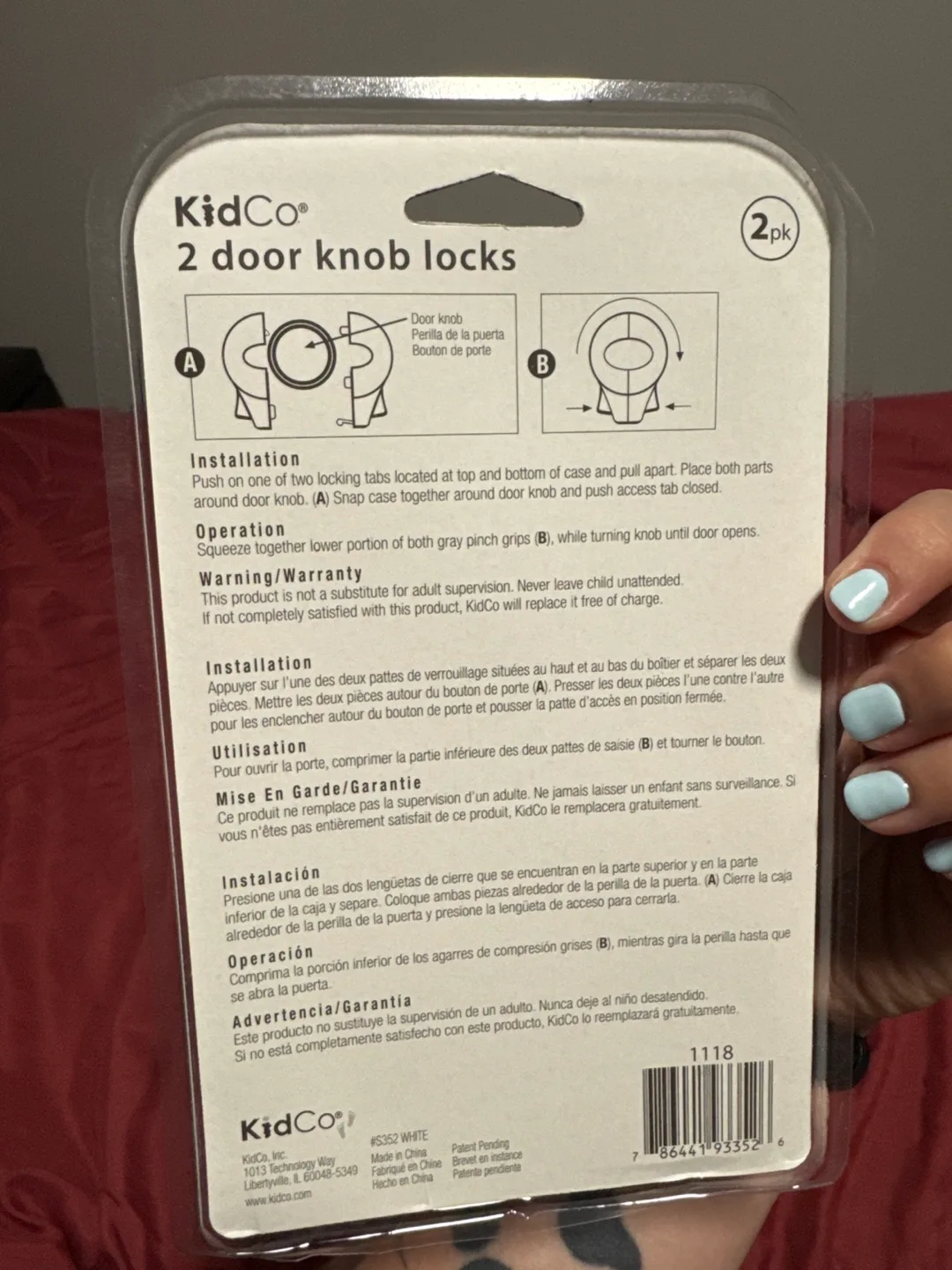 KidCo 2 Door Knob Locks, White image indicator(2)