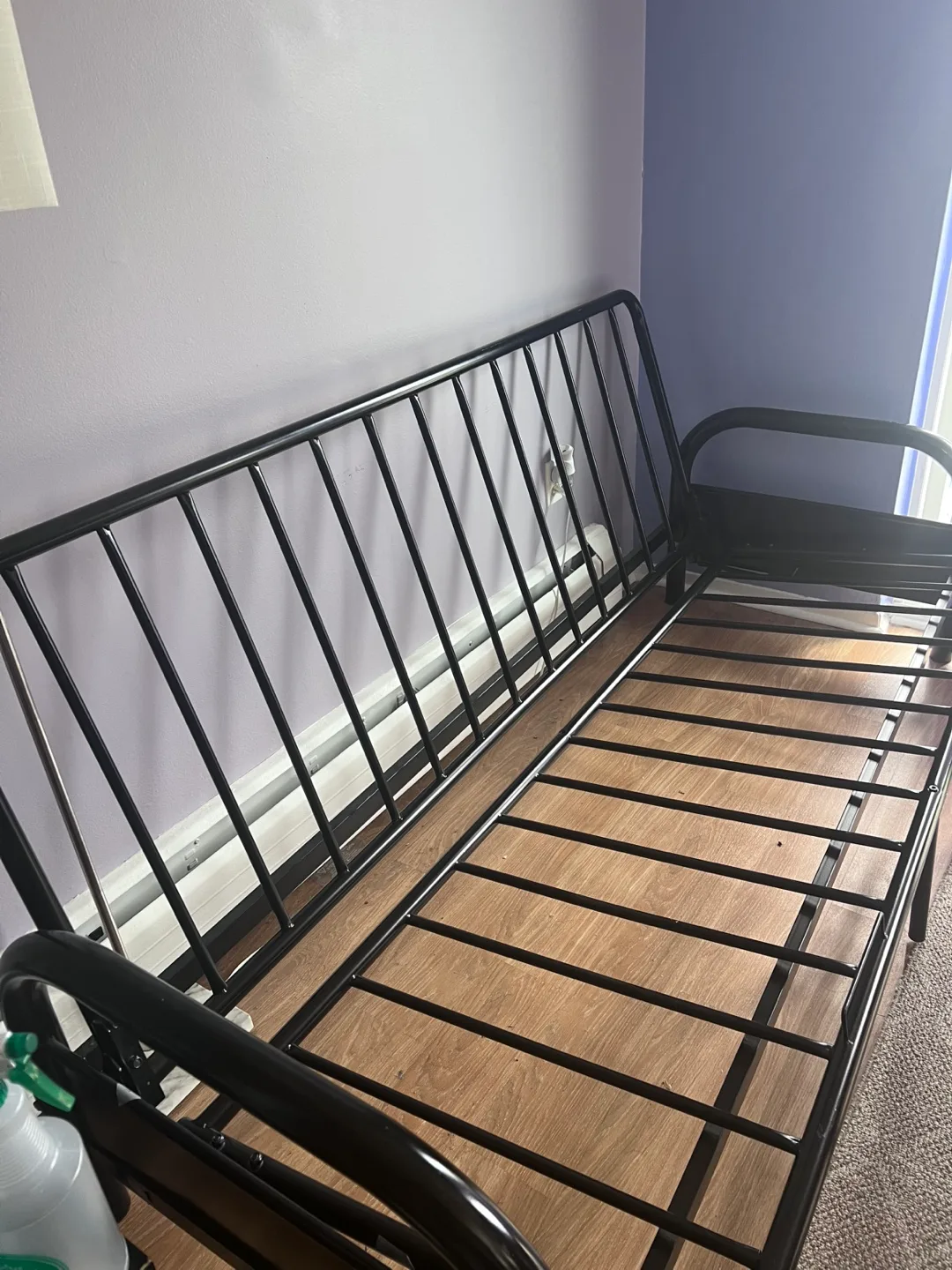 Black Metal Futon Frame with Mattress image indicator(2)