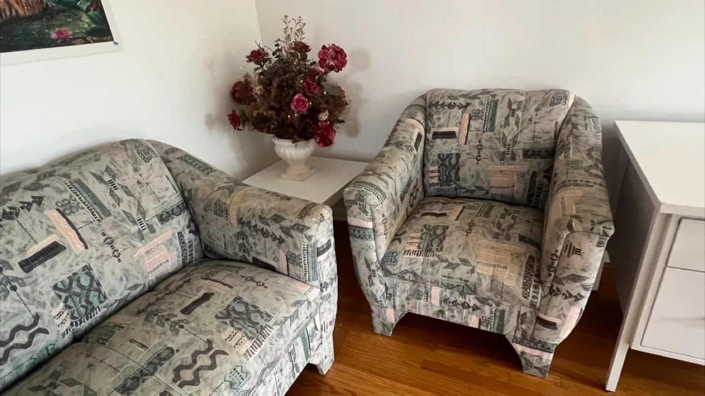 Vintage Loveseat & Armchair Set image indicator(2)