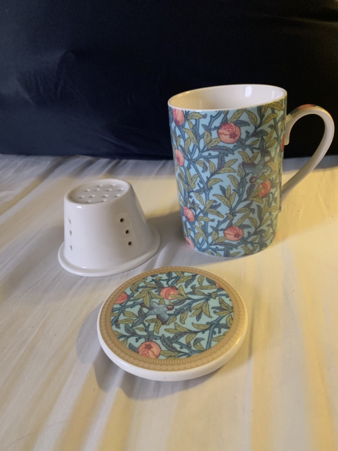 William Morris Blue Ceramic Floral Mug