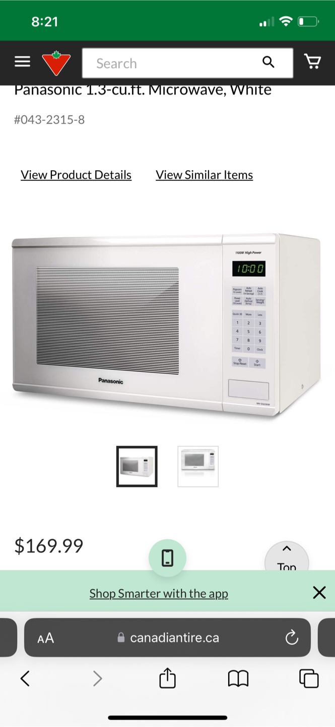 Panasonic 1.3 cu. ft. Microwave, White - photo 2
