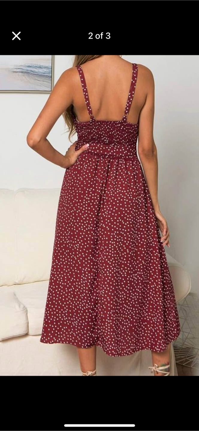 Red Polka Dot Dress Size S - photo 2