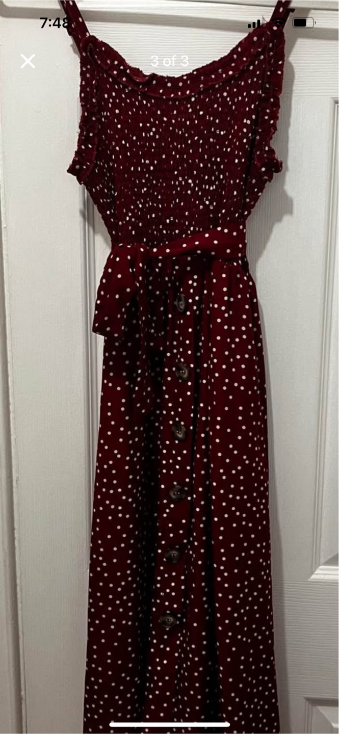Red Polka Dot Dress Size S - photo 3