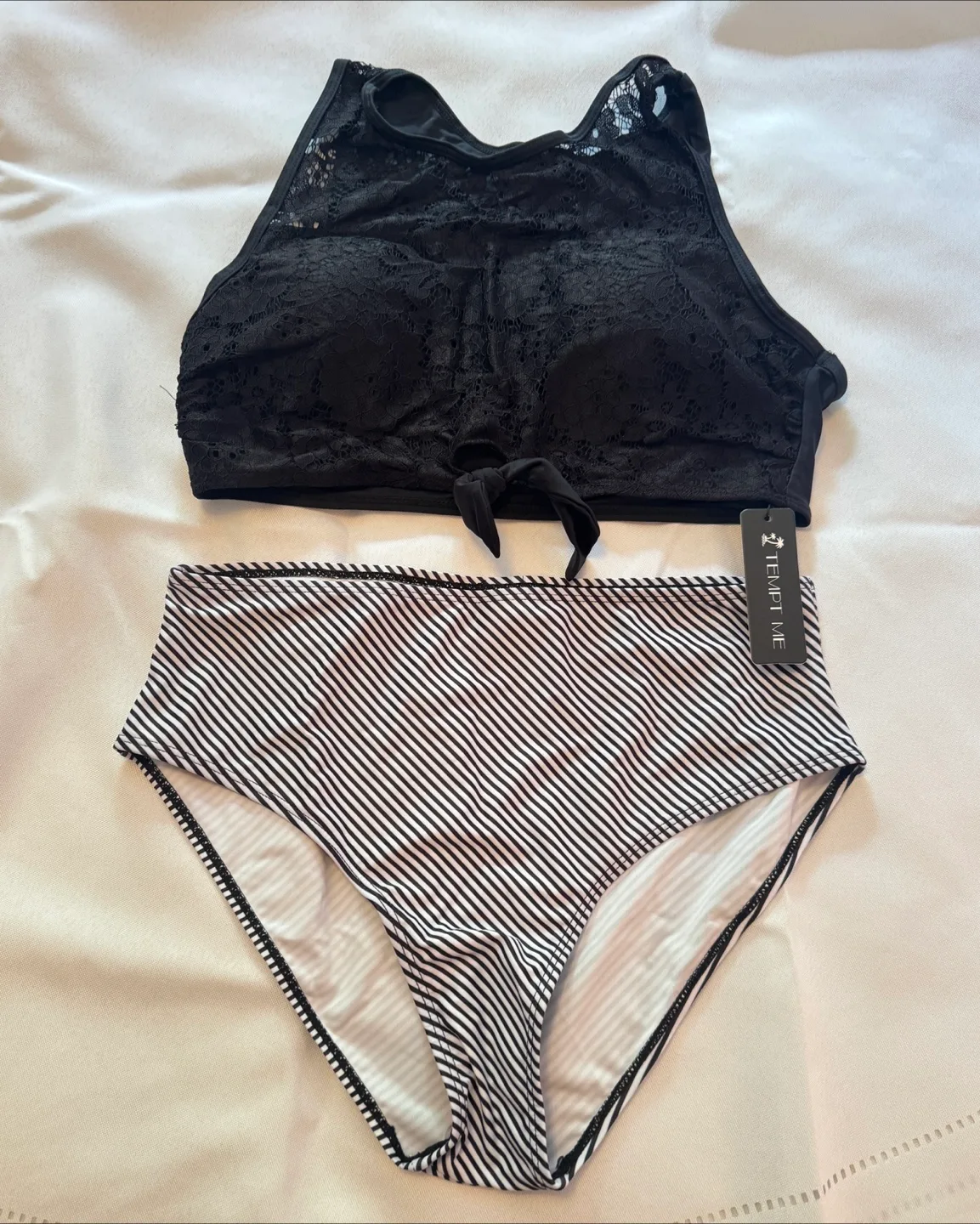 Tempt Me Black Lace Swimsuit - New with Tags thumbnail