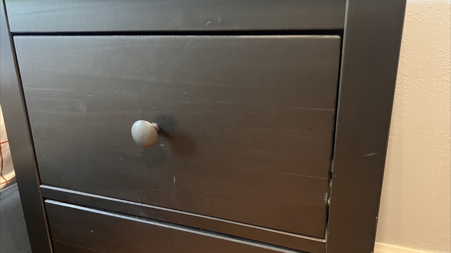 IKEA Hemnes Black Nightstand - photo 4