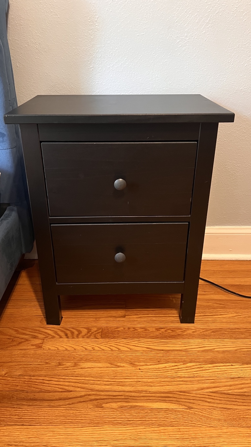 IKEA Hemnes Black Nightstand