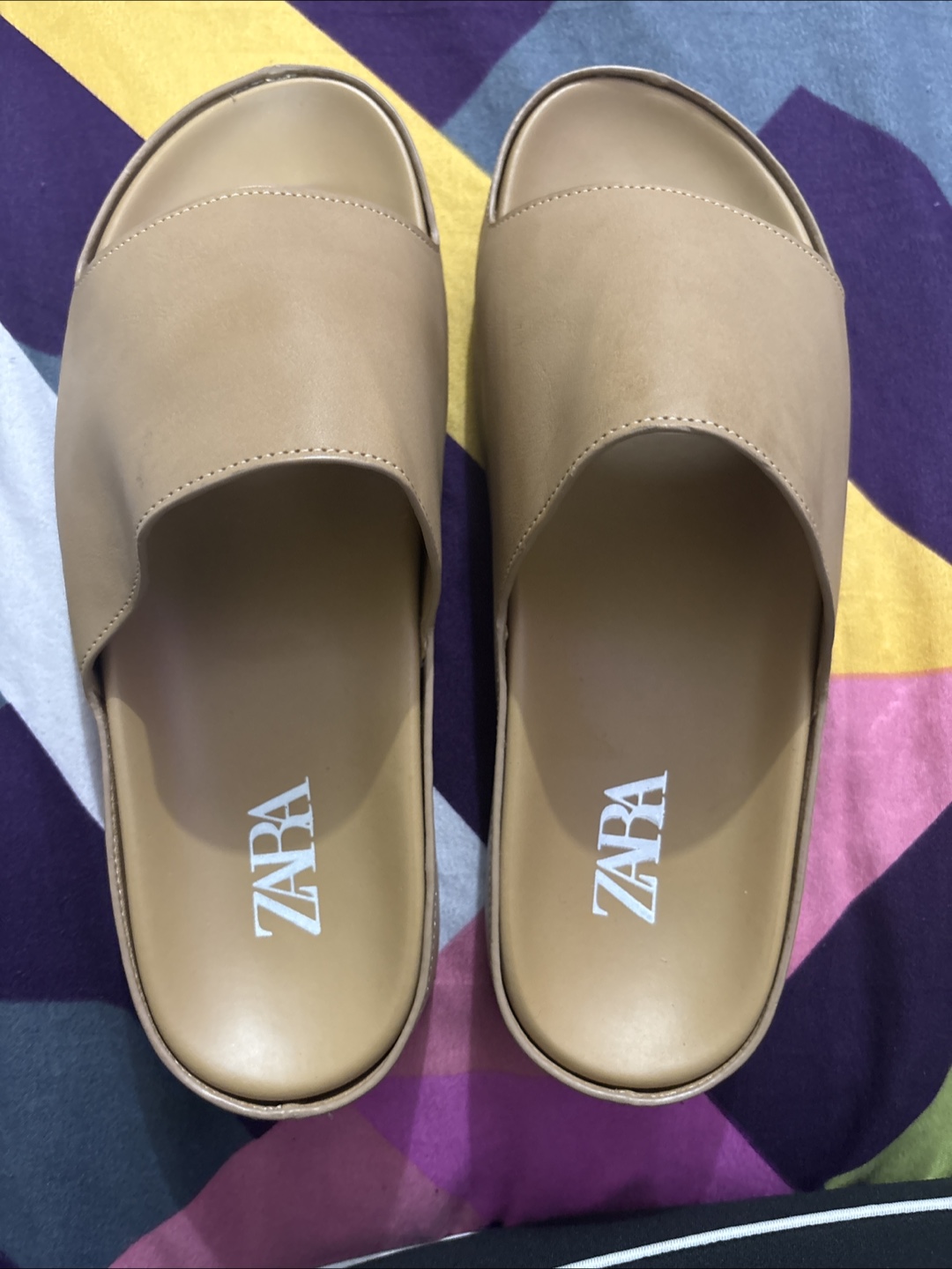 Zara Beige Slides
