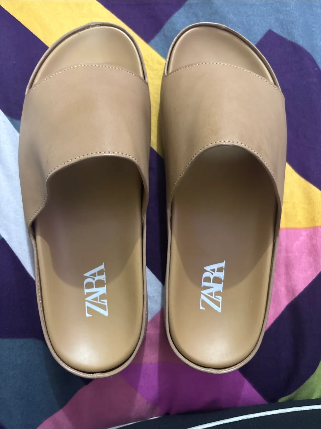 Zara Beige Slides thumbnail
