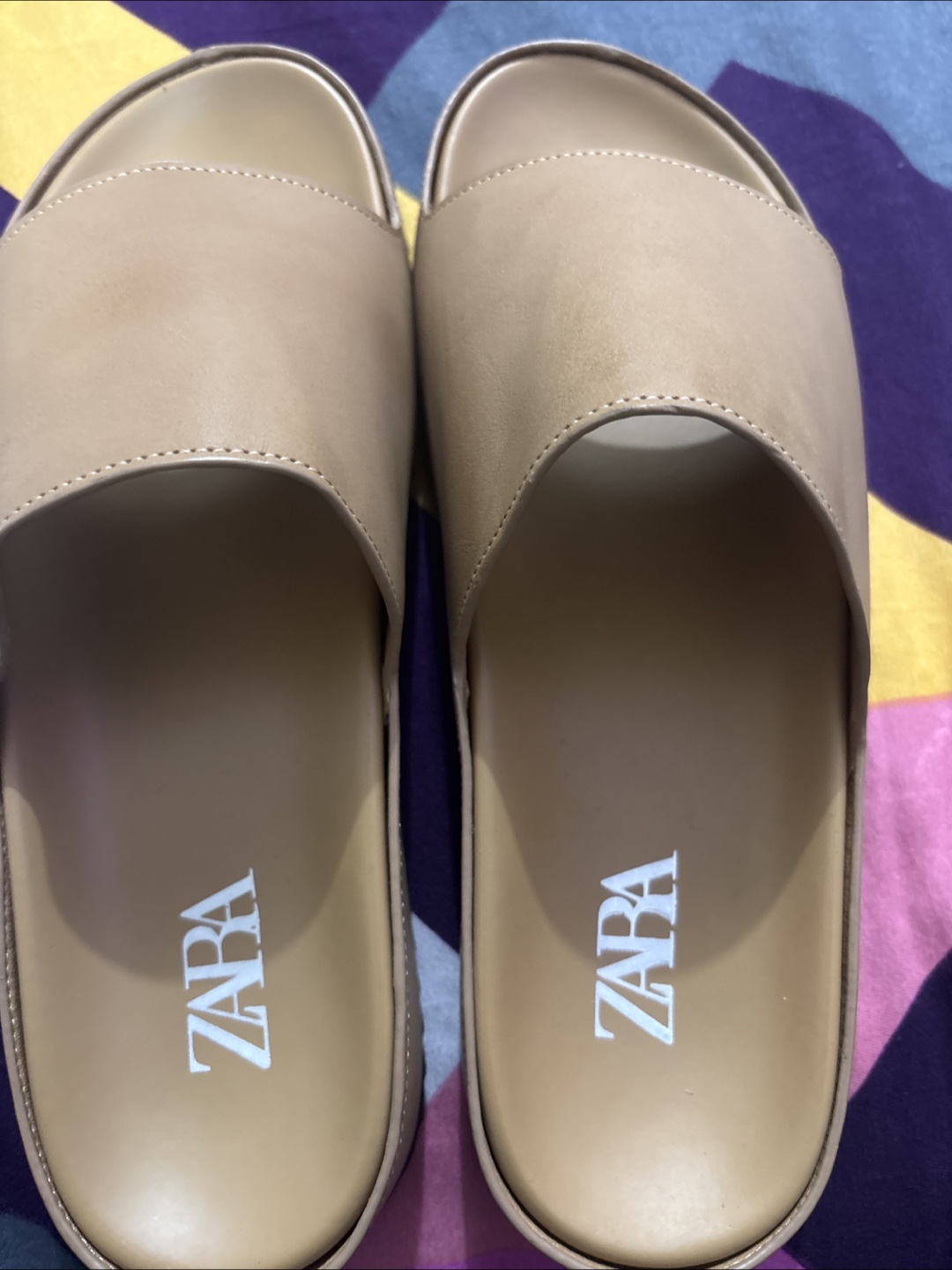 Zara Beige Slides - photo 2