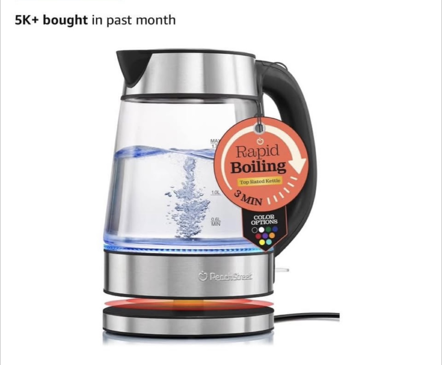 Peach Street Electric Kettle - 1.7L
