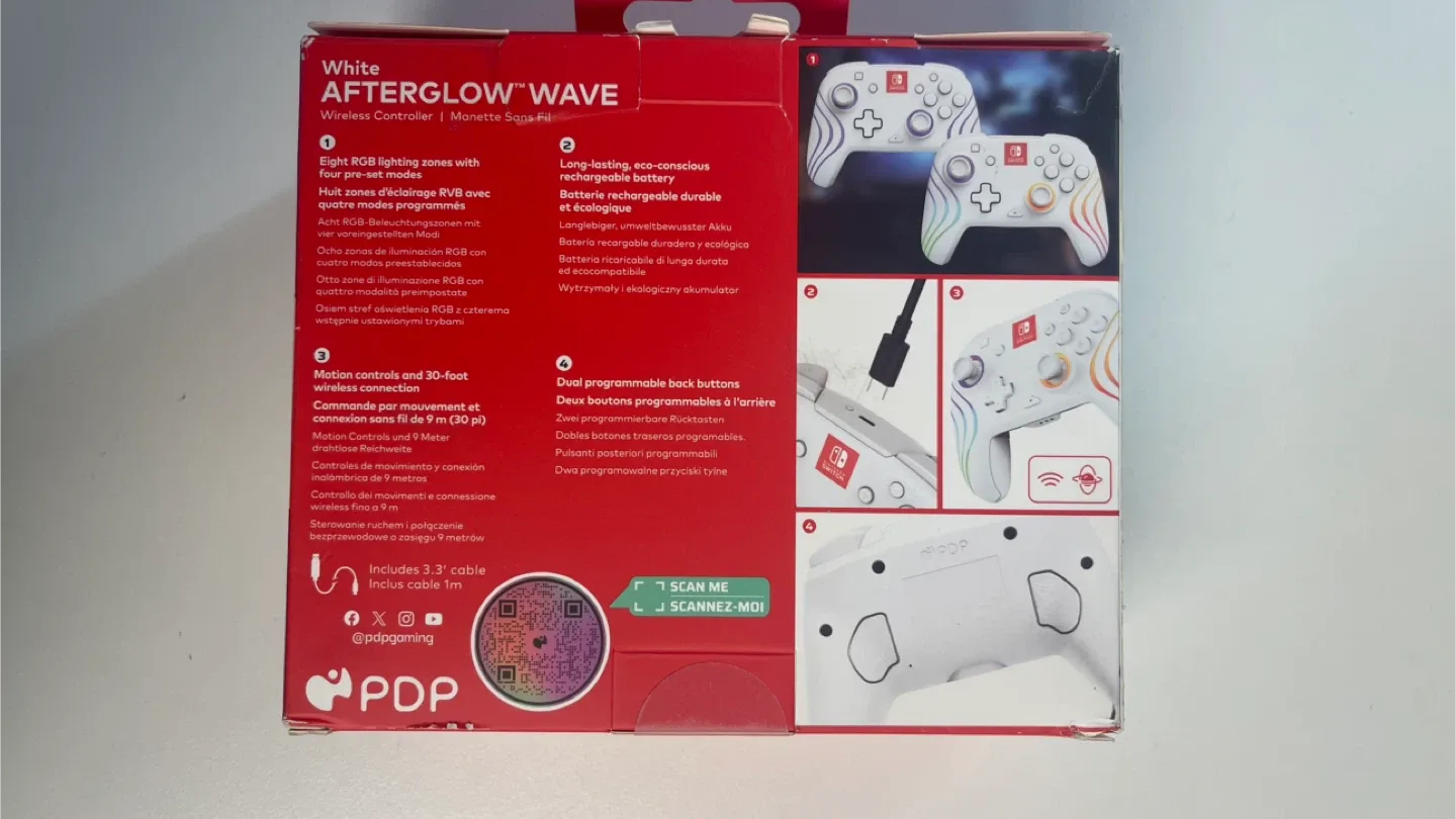 New PDP Afterglow Wave Wireless Controller for Nintendo Switch image indicator(4)