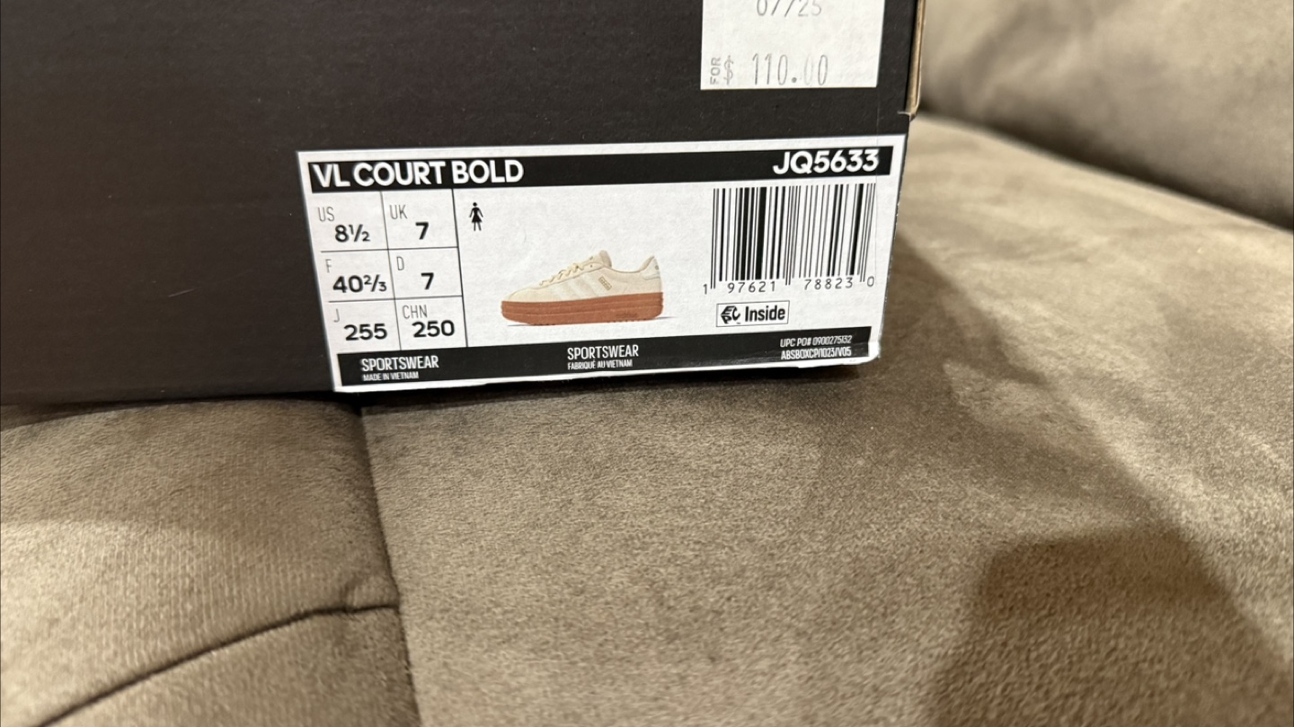 Adidas VL Court Bold Shoes - Size 8.5 - photo 2