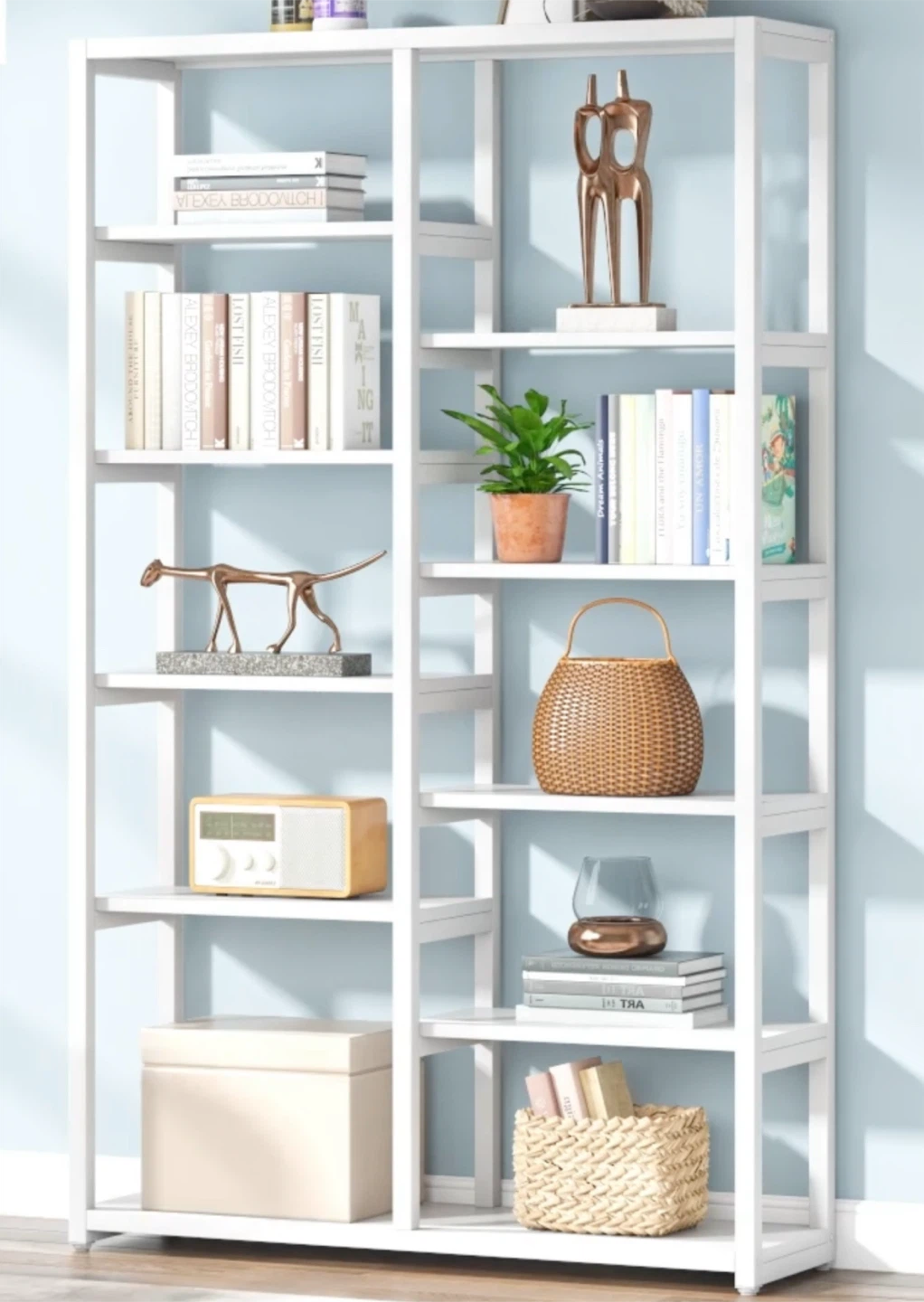 White Bookshelf - 70.9" Tall