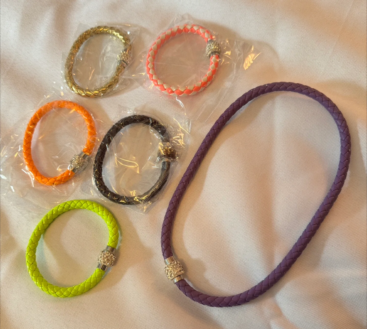 Braided Faux Leather Bracelets - Assorted Colours thumbnail