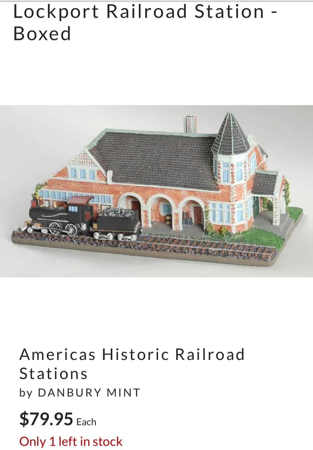 Danbury Mint Lockport Railroad Station thumbnail