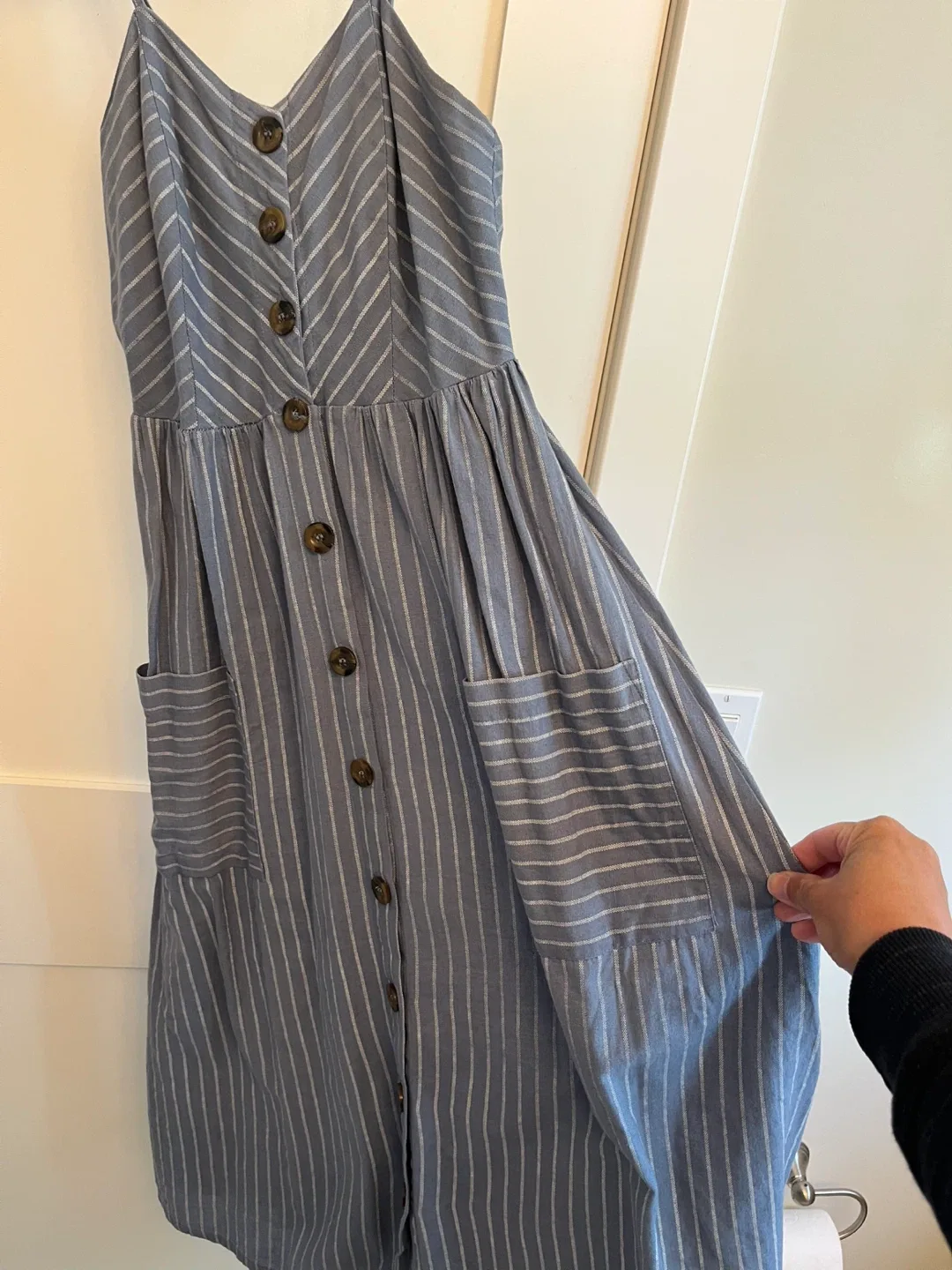 Japna Blue Striped Sundress - Size M/M thumbnail