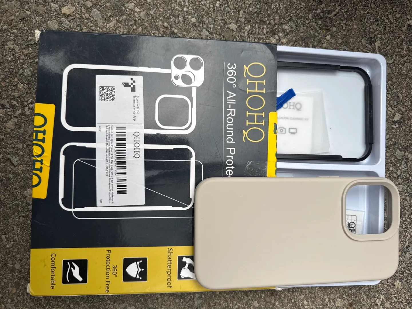 New QHOHQ iPhone 14 Pro Max Case, 6.7 Inch, Stone