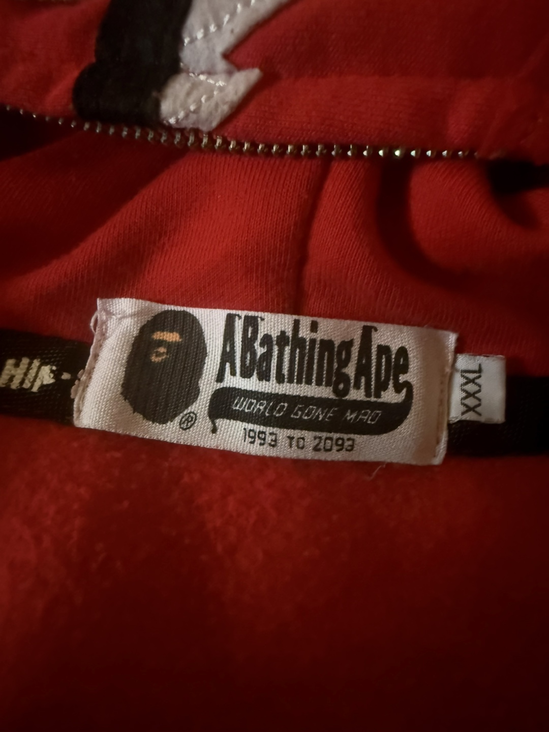 Double hood red bape hoodie - photo 5