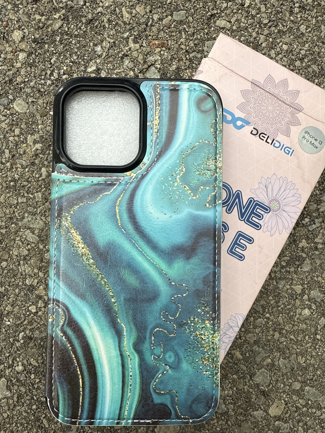 Delidigi iPhone 13 Pro Max Wallet Case - Turquoise