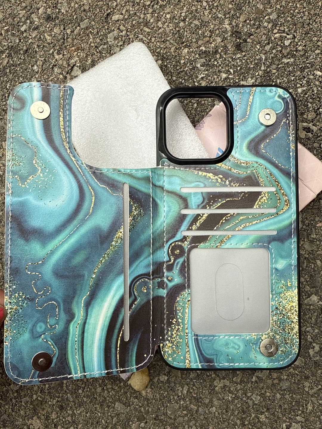 Delidigi iPhone 13 Pro Max Wallet Case - Turquoise - photo 2