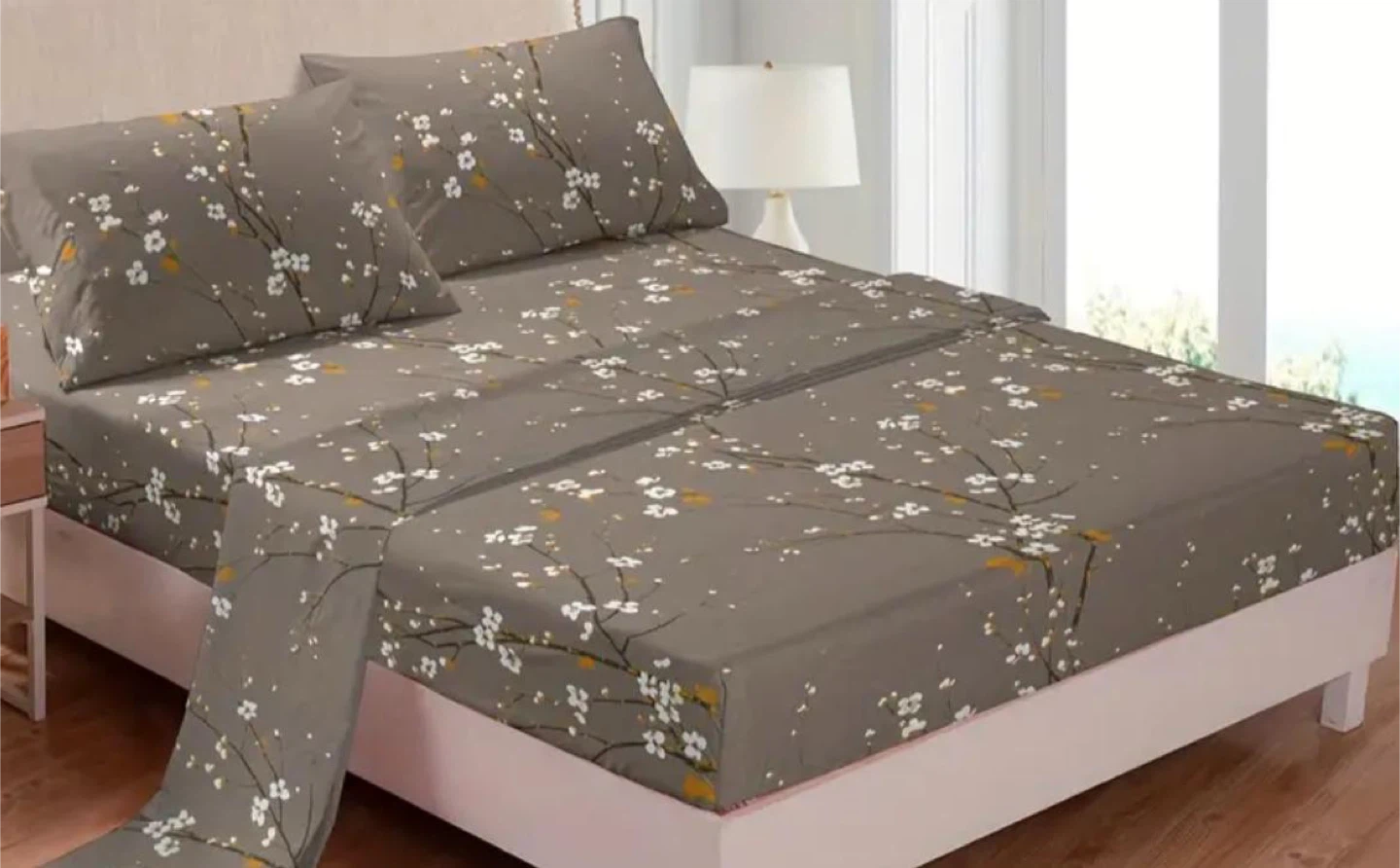 4 pieces Bedsheet set, Various designs, King size - photo 2