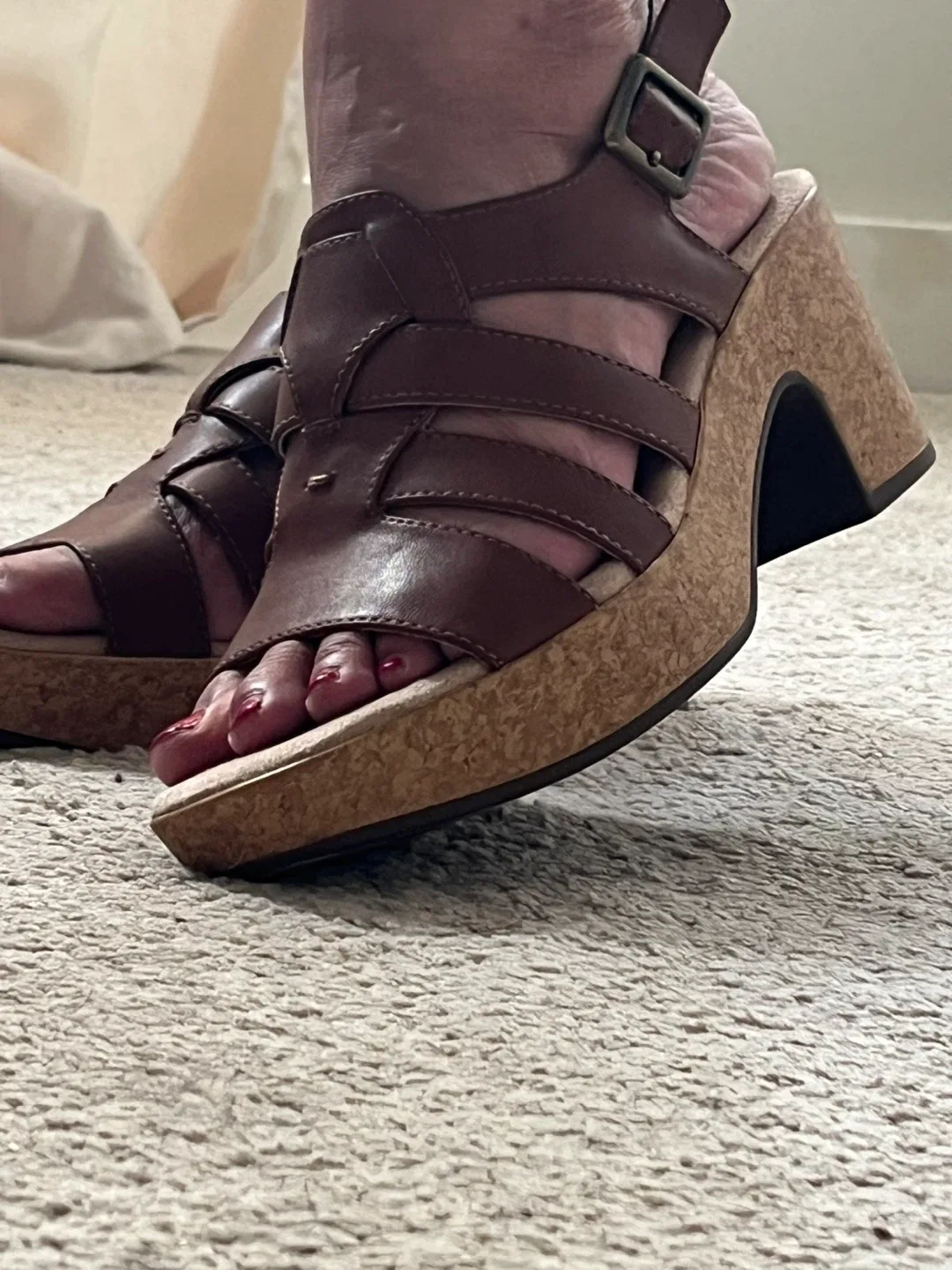 Soul Naturalizer Brown Leather Sandals  size 8 image indicator(6)