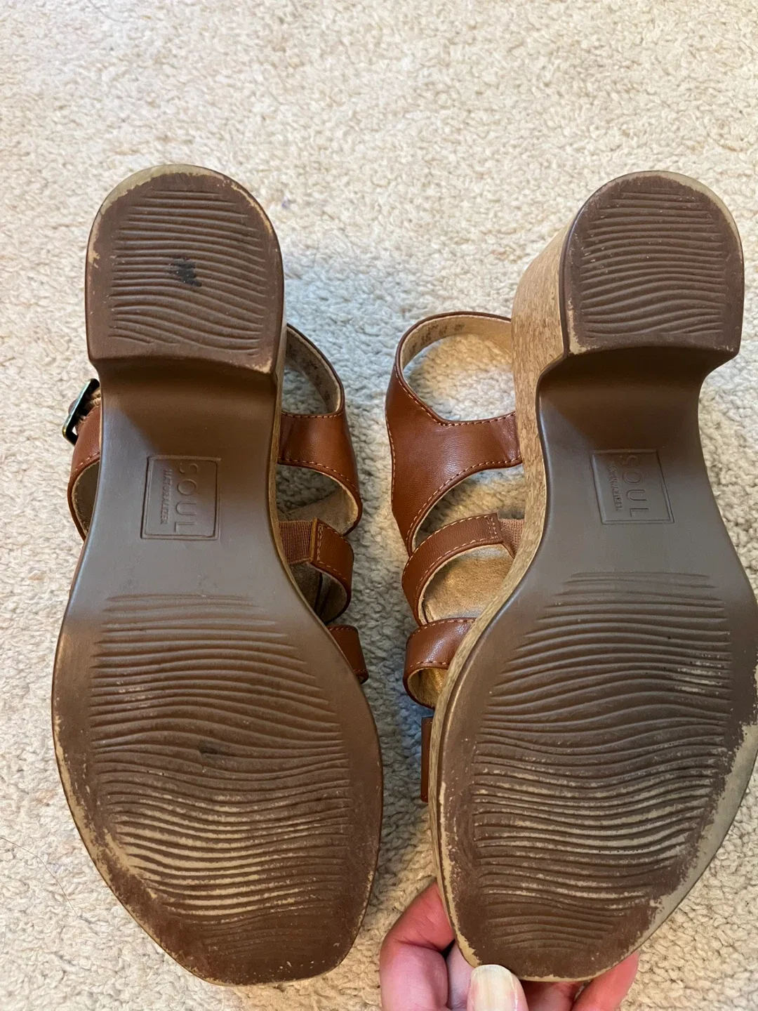 Soul Naturalizer Brown Leather Sandals  size 8 image indicator(3)