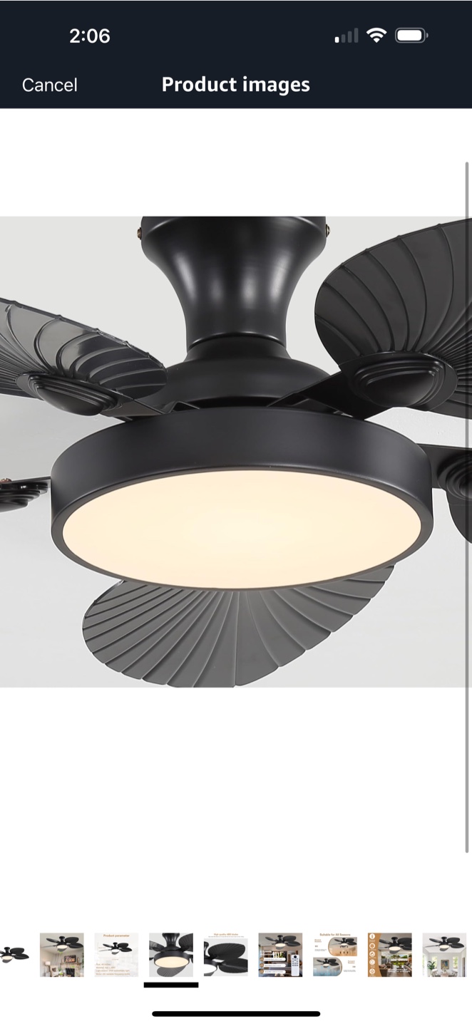 New Black Ceiling Fan - 6 Speed Adjustment - photo 5