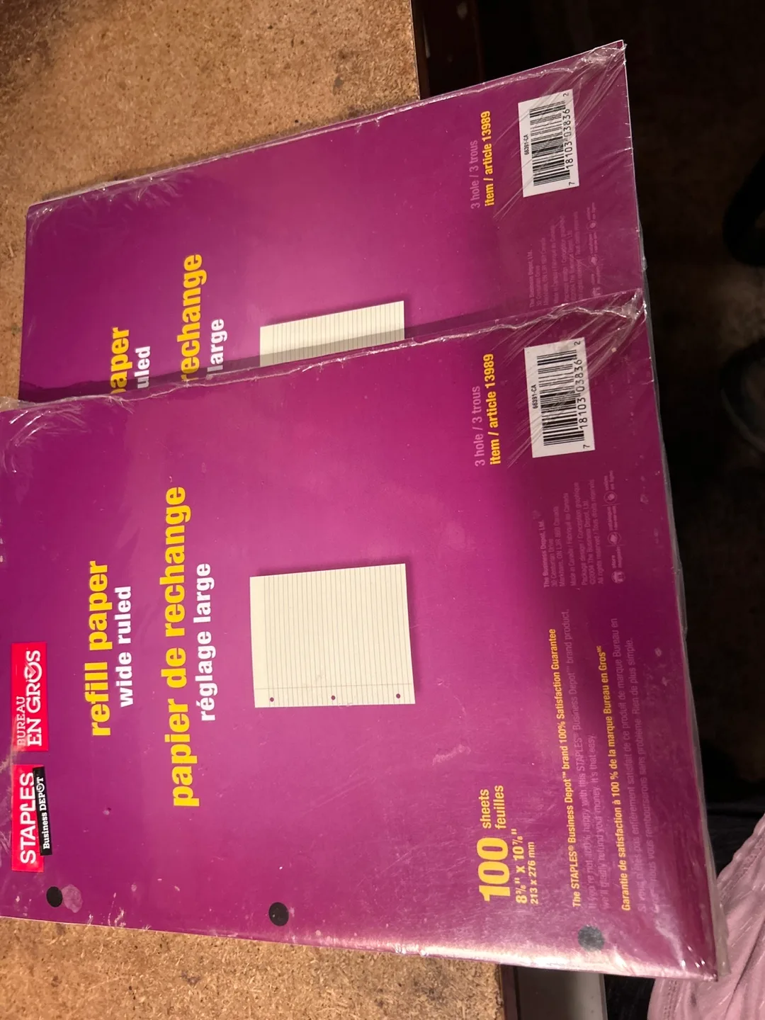 Staples Refill Paper - Wide Ruled, 100 Sheets thumbnail