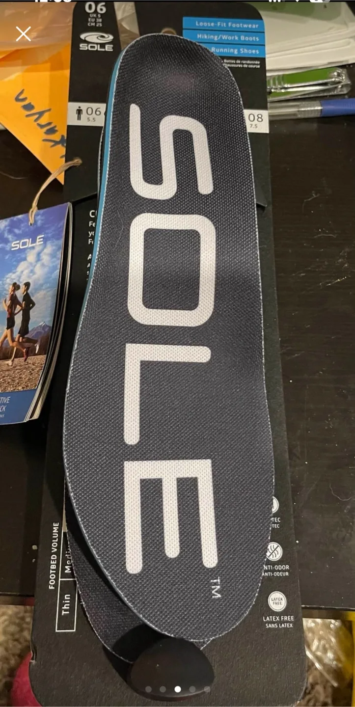 SOLE Active Thick Insole - Men's Size 6 image indicator(2)