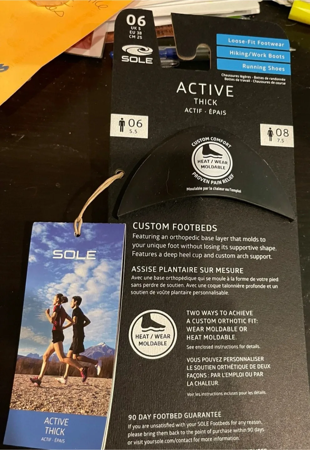 SOLE Active Thick Insole - Men's Size 6 image indicator(3)